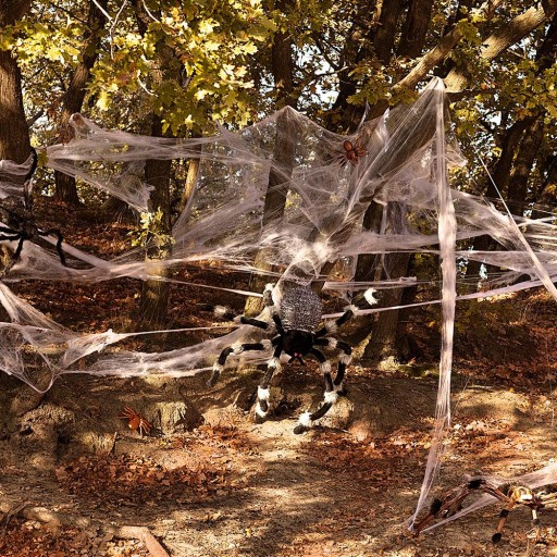 BLACK SPIDER WEB 100G + 6 HALLOWEENSKÝCH pavúkov 74220