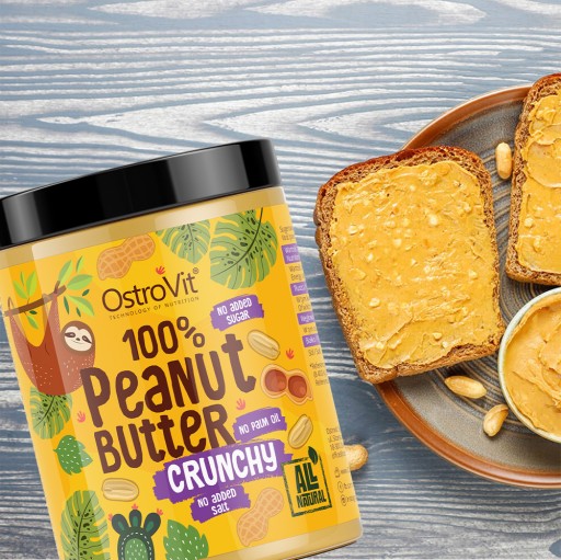 OstroVit Arašidové maslo 1KG Arašidové maslo CRUNKY