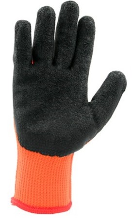 ZIMNÉ PRACOVNÉ RUKAVICE POLYESTER BAVLNENÉ LATEXOVÉ IZOLOVANÉ L-9