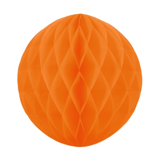 Oranžová halloweenska papierová guľa 10 cm