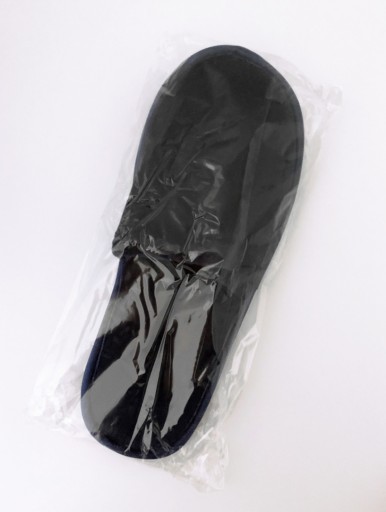 FLOPS DOMÁCE papuče PRE HOSTÍ, HOTELOVÉ KRYTÉ, 29 cm, ČIERNA - 1 PÁR
