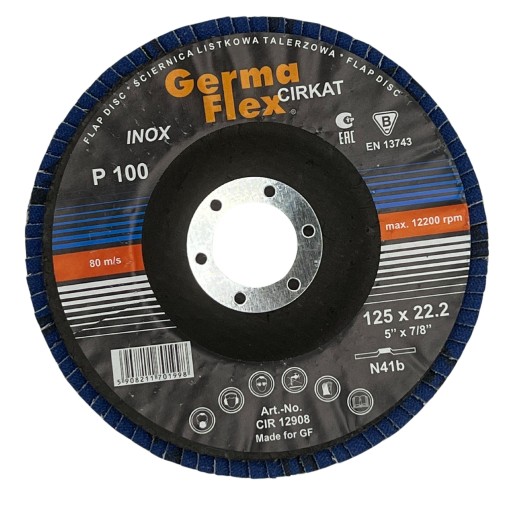 BRUSNÉ KOTOUČOVÉ KLAPKY GERMA FLEX KLAPAČKA ZIRKON KLAPKA 125 INOX 100