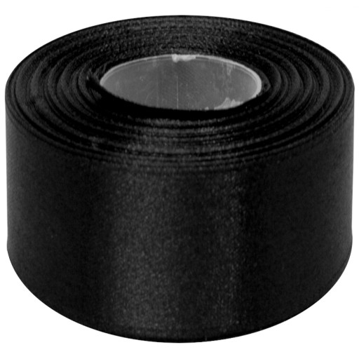 Stuha saténová 50mm 27mb ČIERNA