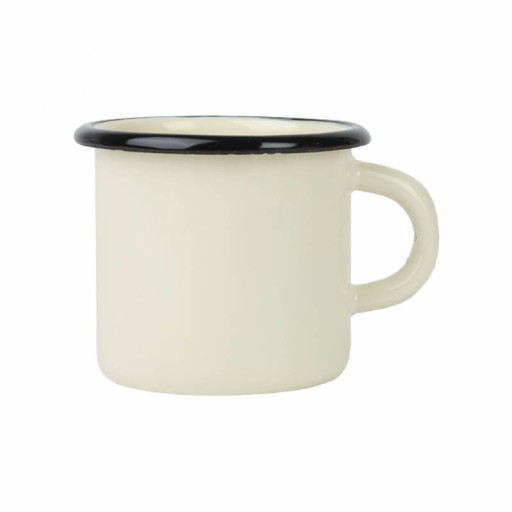 Svetlobéžový smaltovaný hrnček, 400 ml