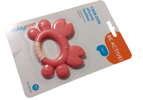 BabyOno Crab Don silikónové hryzátko