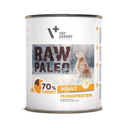 RAW PALEO Morčacie dospelý pes 800g