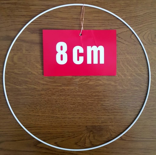 BIELY krúžok/ráfik pre lapače snov a makramé 8 cm