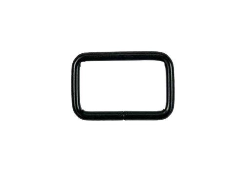 Kožený kovový rám 25/15/3 mm čierny 2 ks