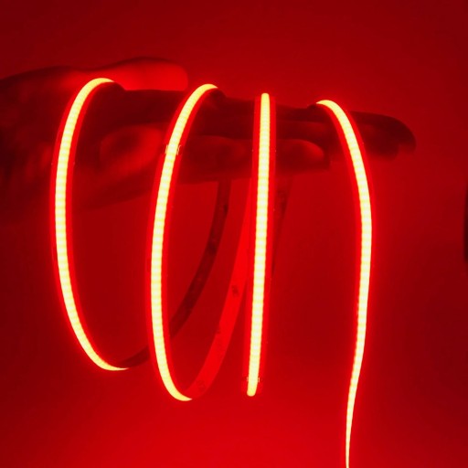 Neónový COB LED pás 12V ČERVENÝ 1m Homogénny