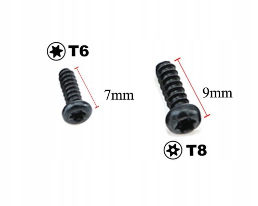 Torx skrutky IRIS T8 a T6 (spolu 19 kusov) pre ovládač Xbox One / Series