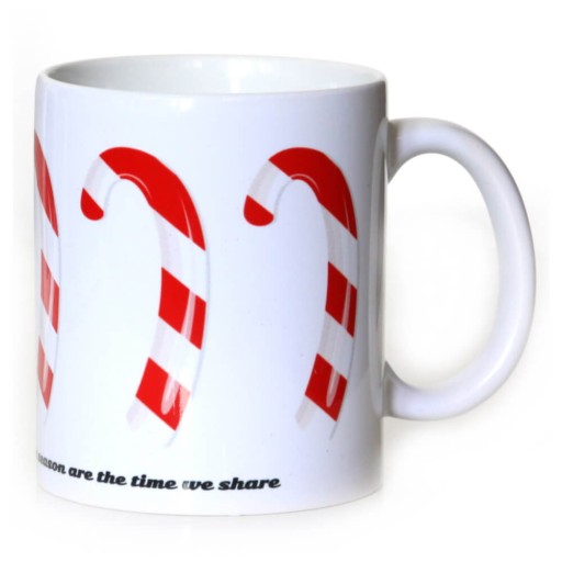 Hrnček s motívom Christmas Candy Canes na čaj a kávu