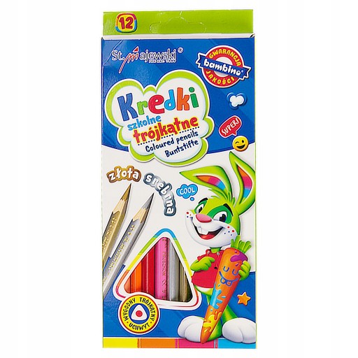 Trojuholníkové školské pastelky St. Majewski Bambino a'12