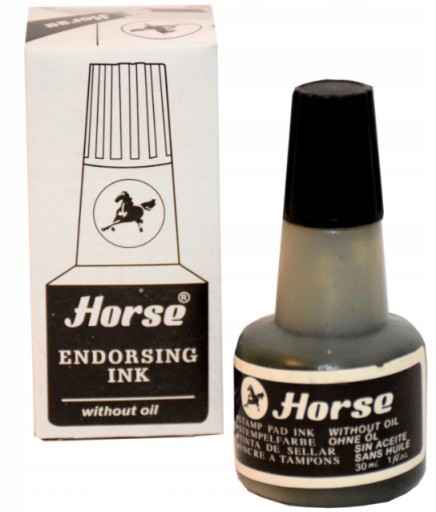 HORSE razítkovací atrament čierny 28 ml