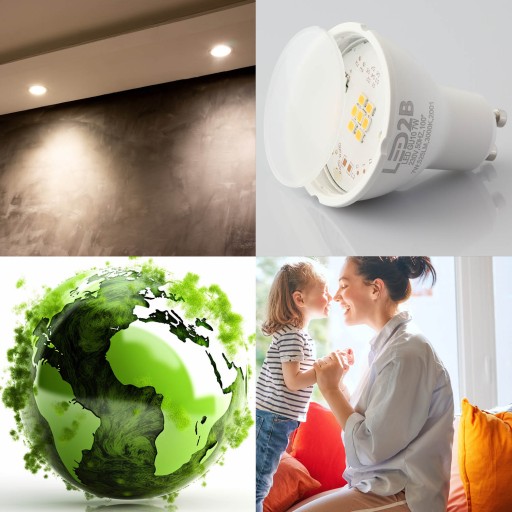 Sada LED žiaroviek GU10 7W 3000K LED2B 3PACK
