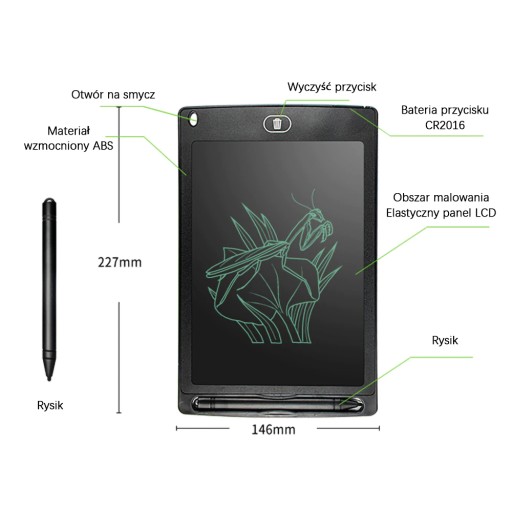 GRAFICKÝ TABLET NA KRESLENIE S PÍSOM, TABUĽKA XL