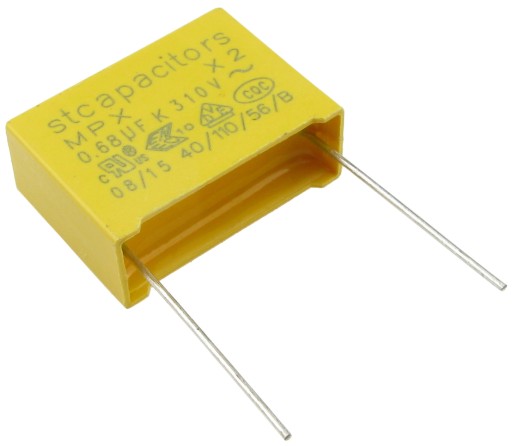 Kondenzátor MKP 680nF/310VAC X2 rozteč 22,5mm / 4509