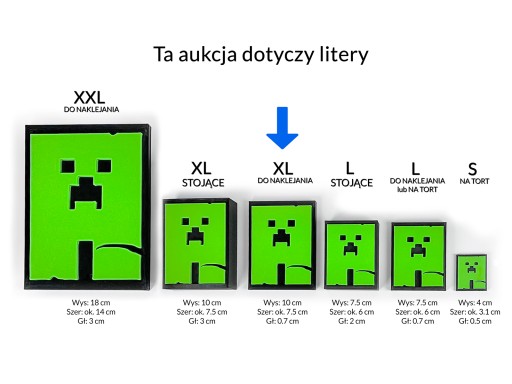 KAJAWIS XL písmená v štýle minecraft 3D nálepky na stenu MENÁ písmená 1ks