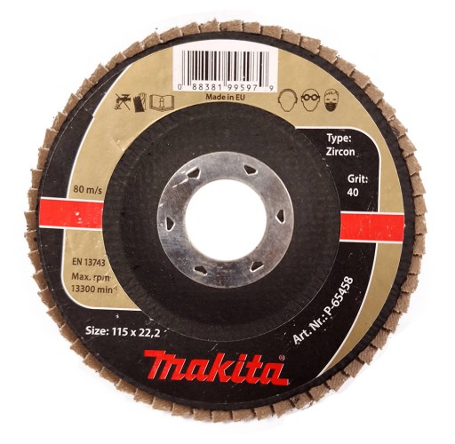 MAKITA ZIRKON KOLA KLAPKA 115MM K40 P-65458