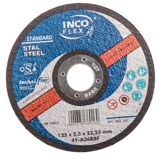 Plochý oceľový rezací kotúč 125mm 125x2,5x22 TECHNIFLEX