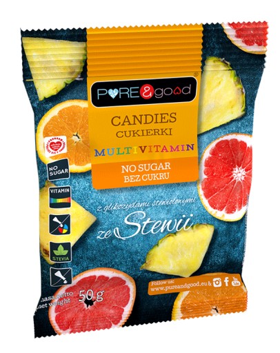 OVOCNÉ CUKRÍKY MULTIVITAMÍNOVÉ SO STÉVIOU BEZ CUKRU