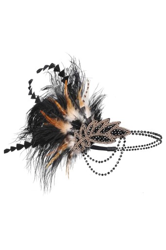 Retro Charlestone čelenka Burlesque Vintage Cabaret 20. roky 30. roky 40. roky karneval