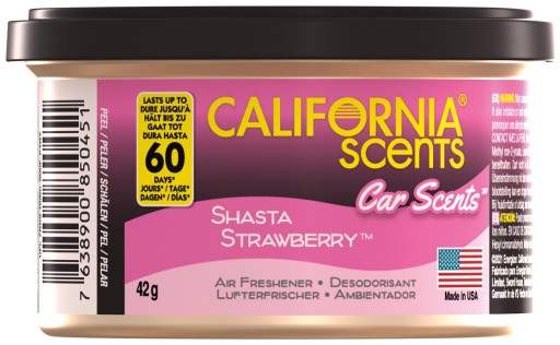 KALIFORNIA - VÔNE DO AUTA - KONZERVA - SHASTA JAHODA
