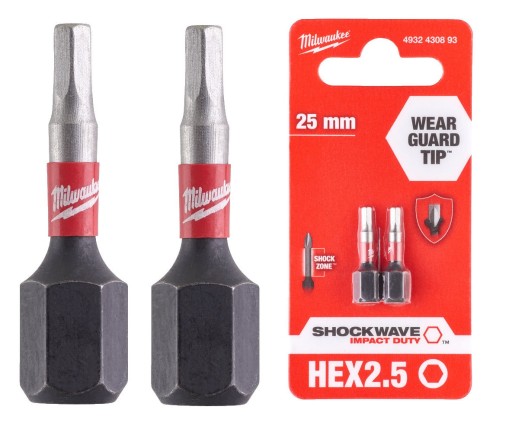 MILWAUKEE NÁRAZOVÝ BIT IMBUS HEX 2,5 mm IMP