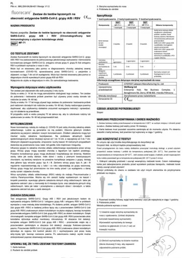 TEST COMBO 4v1 COVID-19, AB Flu, RSV FLUORECARE platnosť 10/2025 - 1 ks