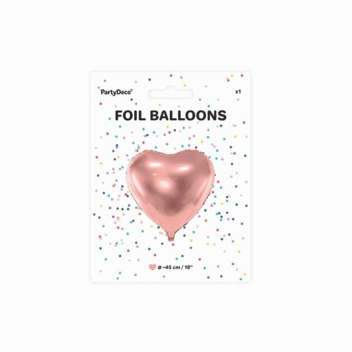 HEART fóliový balón ružové zlato ružové zlato 45 cm na HEL na Valentína