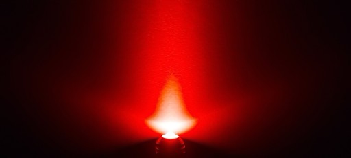 LED indikátor 5/8 mm, 12V ČERVENÁ, kábel 20 cm