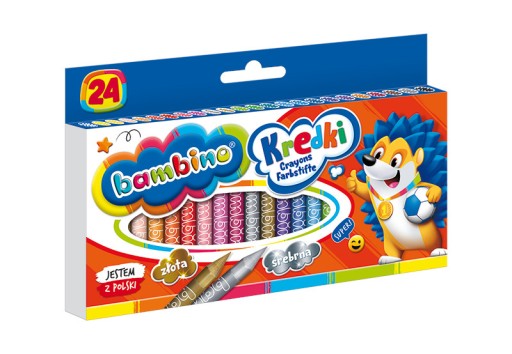 Bambino pastelky 24 farieb vyrobené z kaolínovej hliny