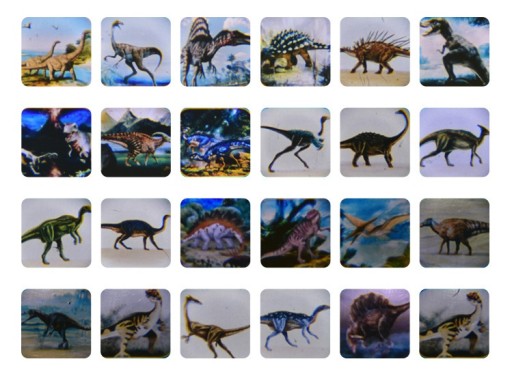 Vzdelávacia lampa do projektora s dinosaurami 24 diapozitívov