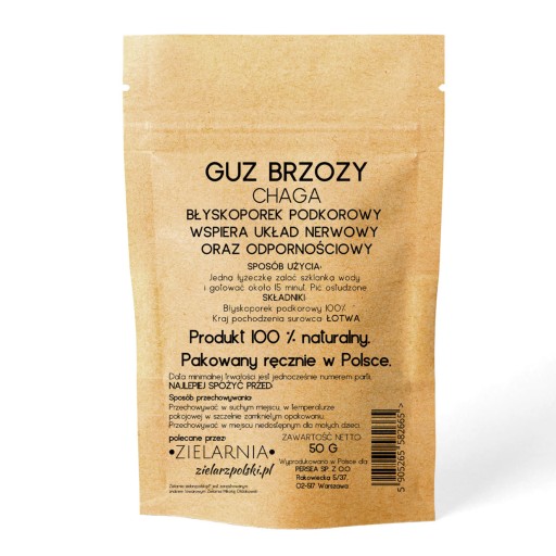 CHAGA brezový uzol HUBA brezový uzol 100%
