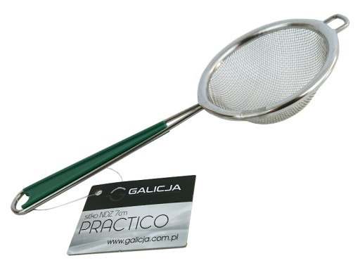Nerezové kuchynské sitko, kov, 7 cm, zelené