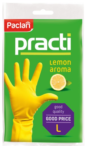 Gumené rukavice s vôňou Paclan Lemon, veľkosť L