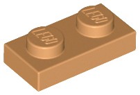 LEGO PLATE 3023 1x2 nugát pr. NOVINKA (6g) 16 ks.