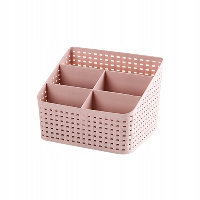 ORGANIZÁTOR NA STOLÚ KOZMETIKU S PRIESTORMI ELEGANTNÁ NÁSTROJE ružová