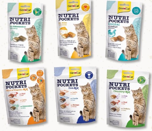 GimCat Nutri Pockets MALT & VITAMIN MIX 150g - mačacie maškrty hovädzie deka