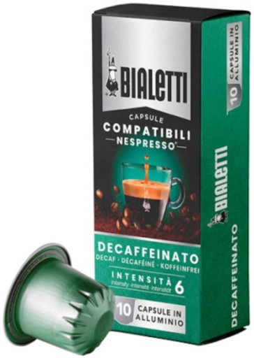 Káva Bialetti Nespresso Decaffeinato 10 čapovaných kapsúl