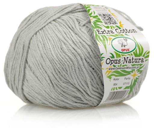 OPUS NATURA EXTRA BAVLNA Č. 804 ŠEDÁ