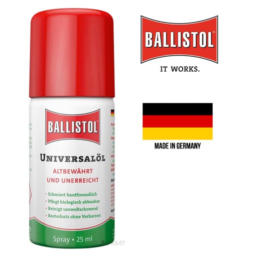 BALLISTOL Najlepší univerzálny olej na starostlivosť o zbrane 25ml