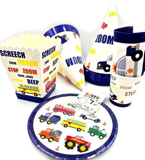 POPCORN BOXES CARS CARS dekorácia 6ks D