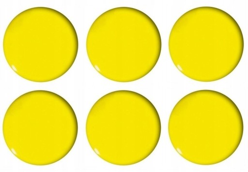 MAGNETY NA CHLADNIČKU 6 kusov 30mm žltý TETIS