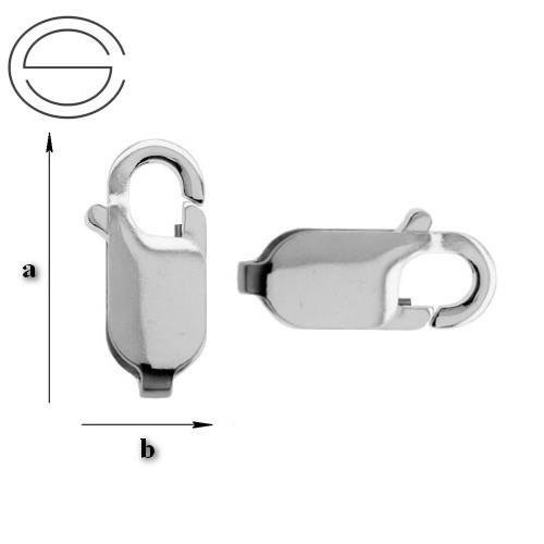 CHR-8 Homárska spona - zapínanie 8,0 mm striebro 925