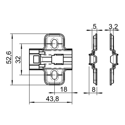 METALLA 315 HAFELE vodítko 0mm