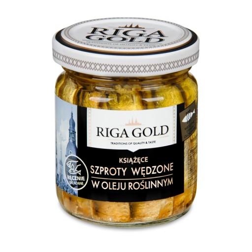 KSIĄCECE ŠPROTY ÚDENÉ V OLEJI 90g RIGA GOLD