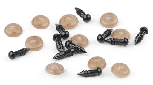 Oči pre maskoty, čierne, 5mm x 10ks.