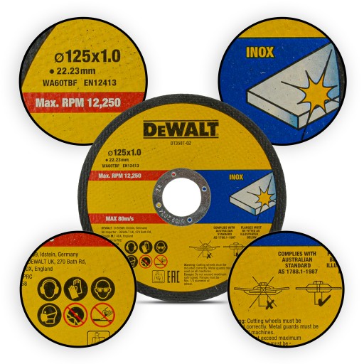 Rezací kotúč Rezací nerezový kovový oceľový plech 125 mm