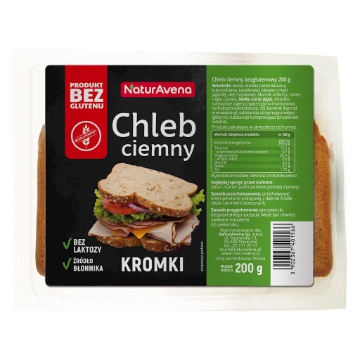 TMAVÝ PRÍRODNÝ BEZLEPKOVÝ CHLIEB 200 g - NATURAVENA