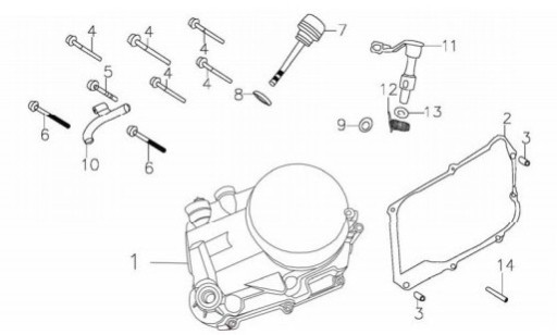 BUSHING pre pravý kryt motora 140 MRF PIT BIKE